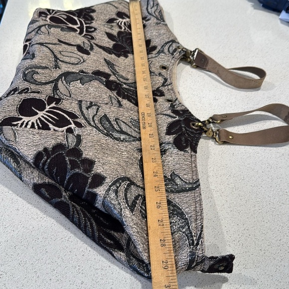 ZAND Amsterdam purse bag tote silver cream floral with movable straps - Picture 15 of 16